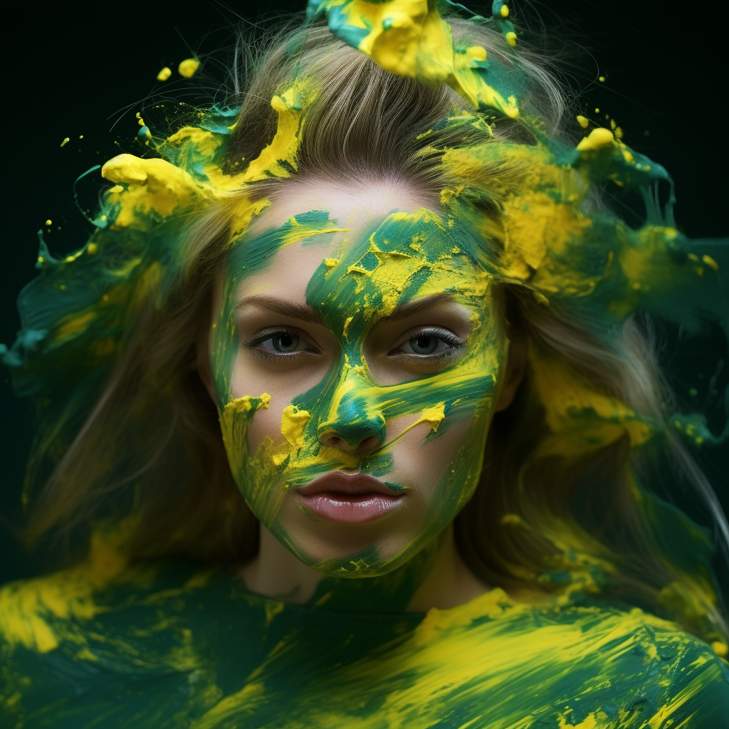 Creative Green Yellow Symbolic Photo