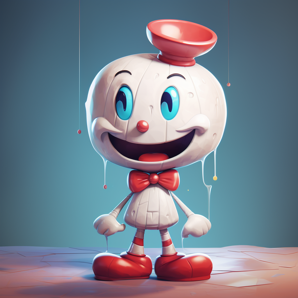 Cute cuphead animation character artwork