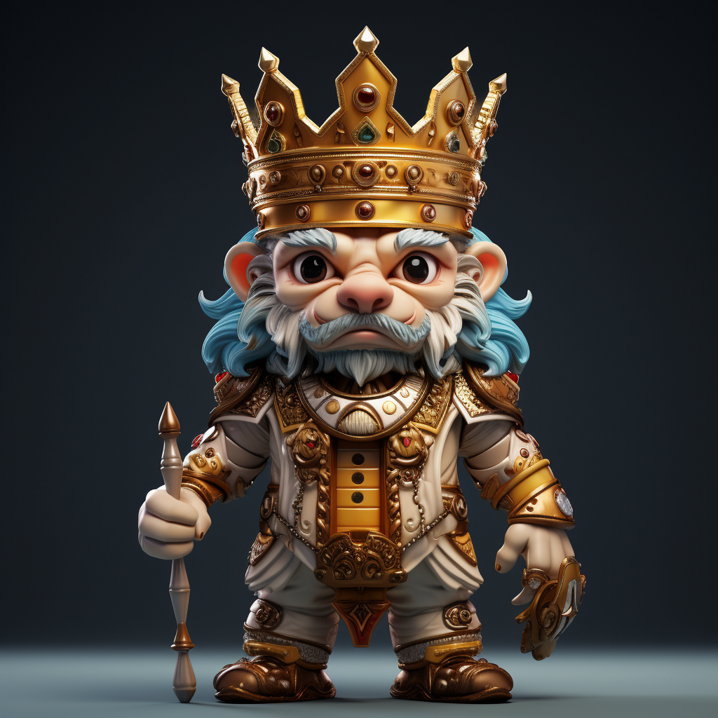 Cute 3D King Mascott