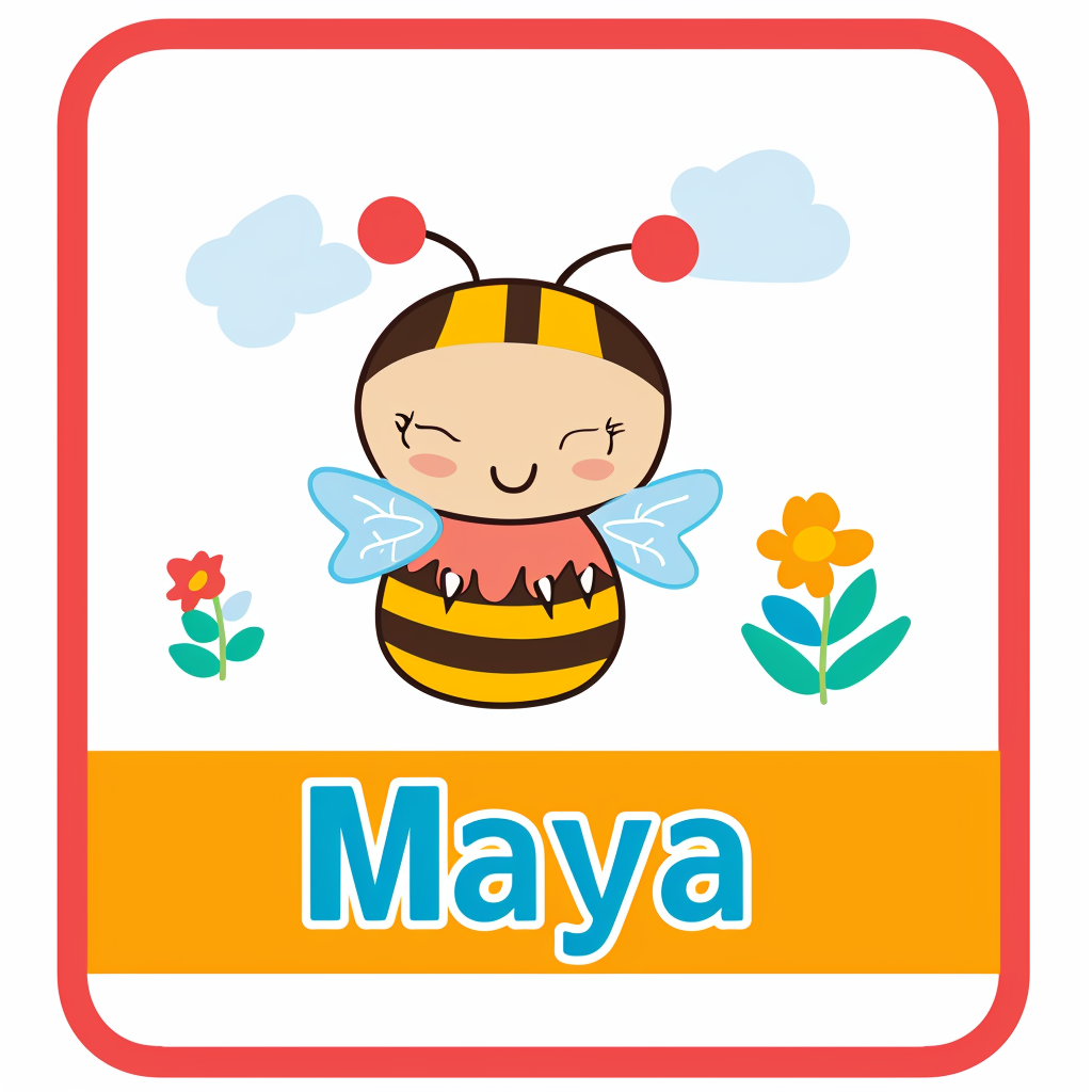 Cute Cartoon Bee Smiling Maya