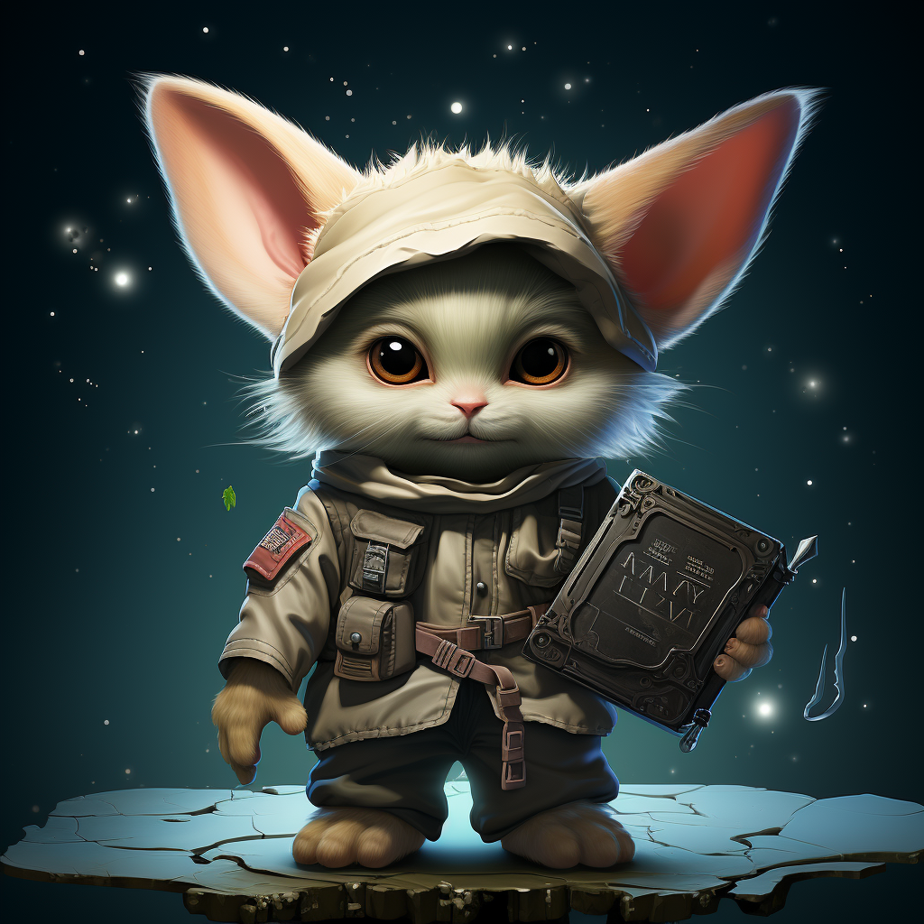 Cute character holding sign with  May the Force Be With You  text