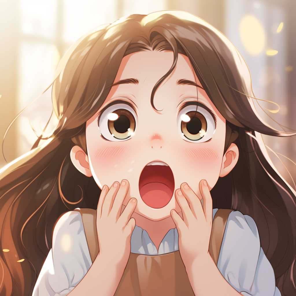 Japanese girl crying cartoon character