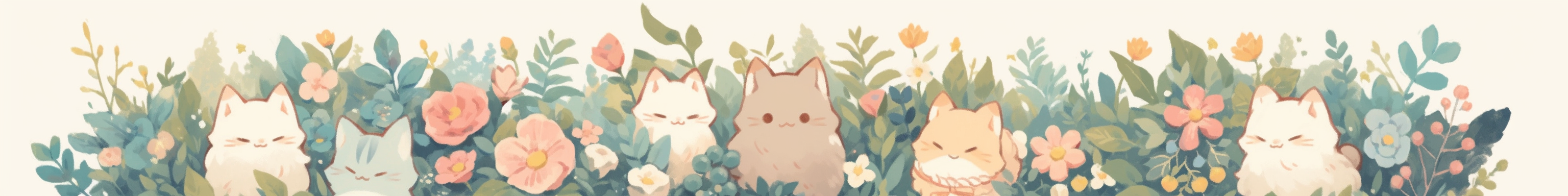 Cute Motif Washi Tape with Cats, Stars, Plants, and Gems