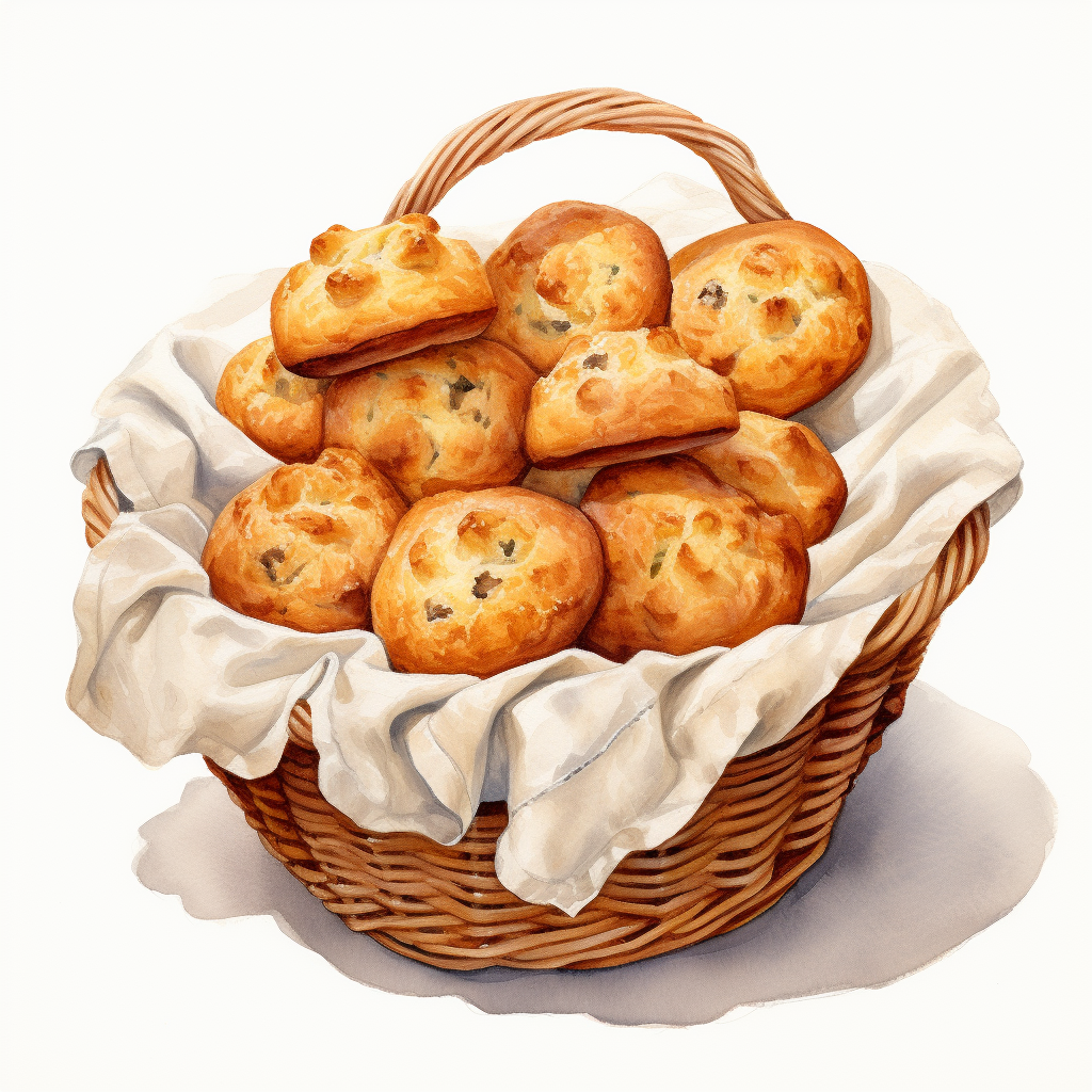 A delightful basket of muffins