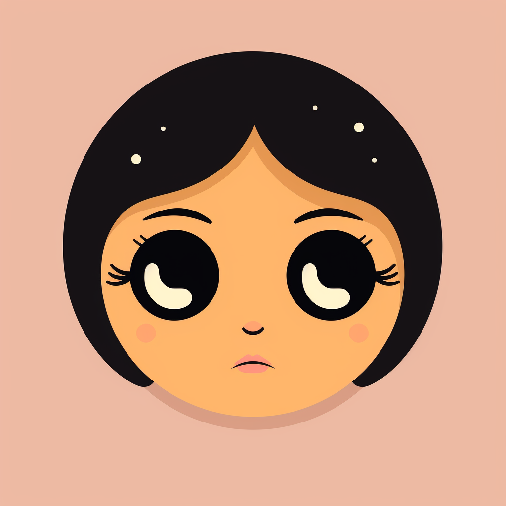 cute woman monster face with dark circles