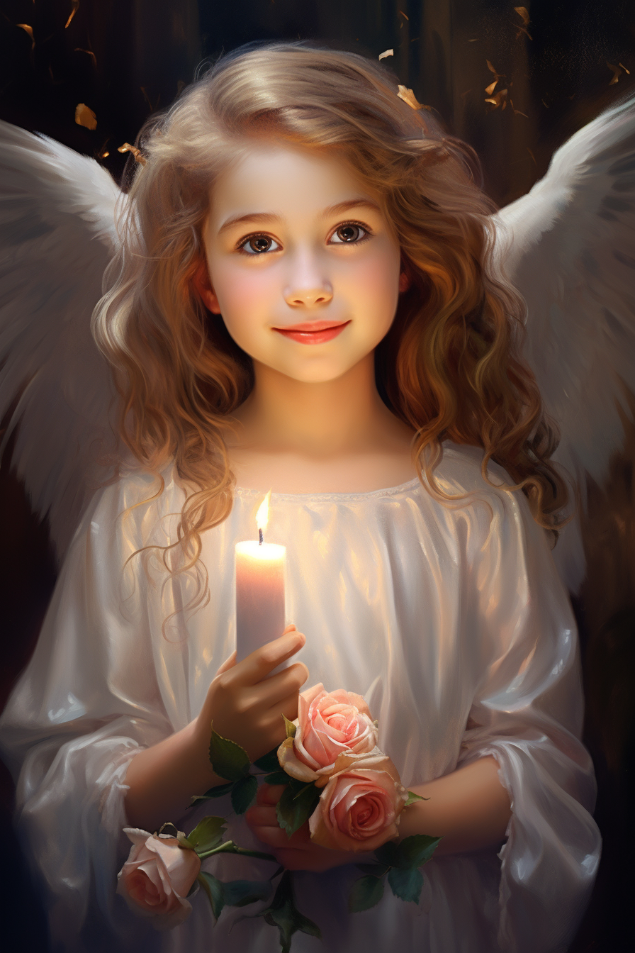 Beautiful Little Angel with Wings