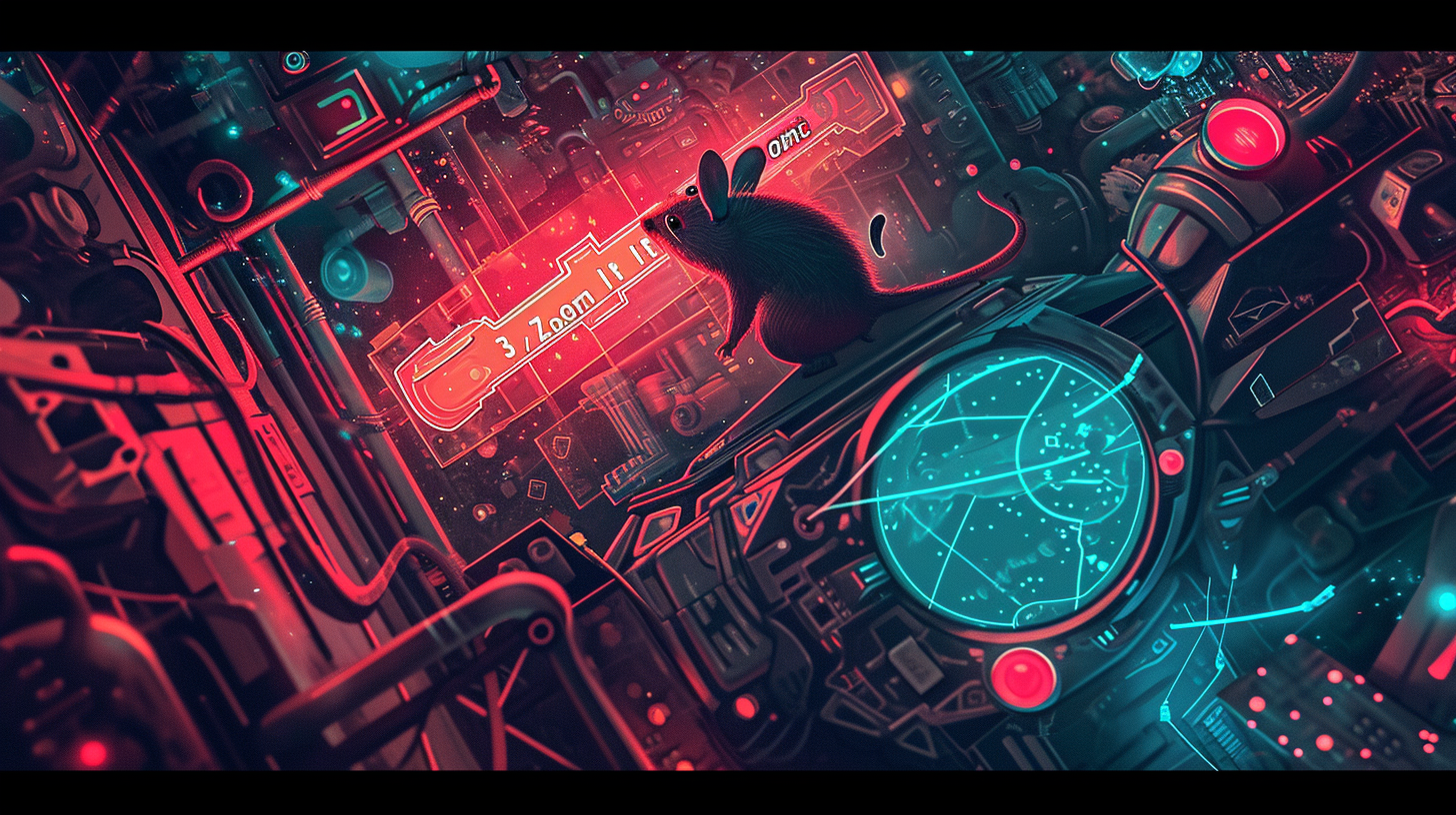 Cybernetic rat exploring interstellar map