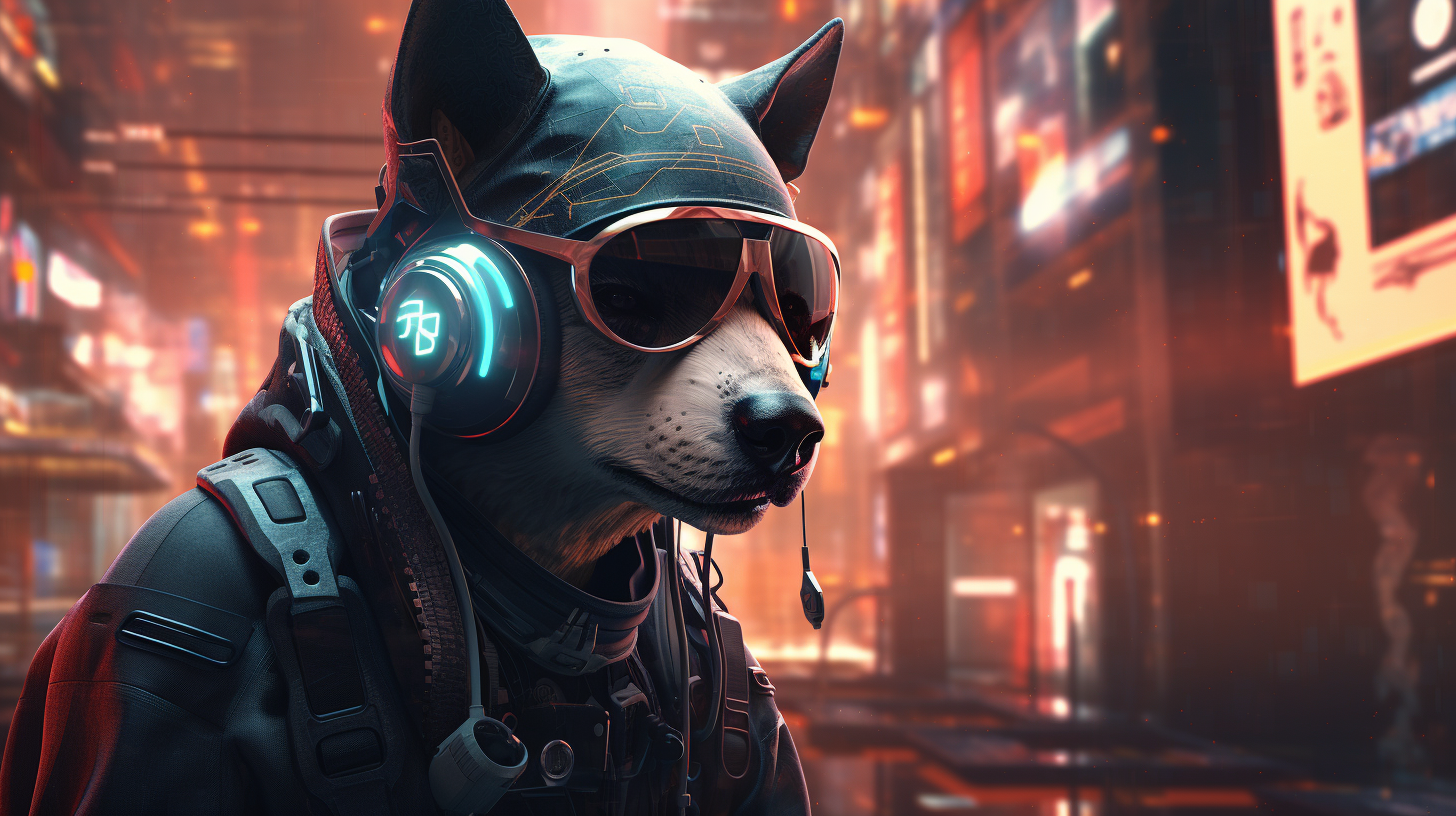 Anthropomorphic animals in a cyberpunk city