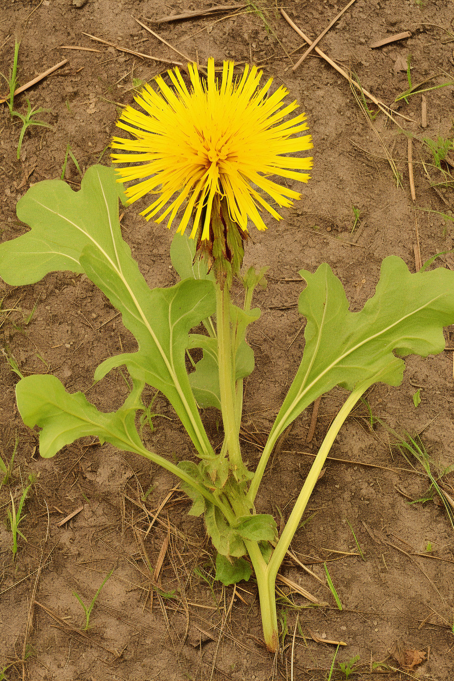 Dandelion sketch in vintage botanical style