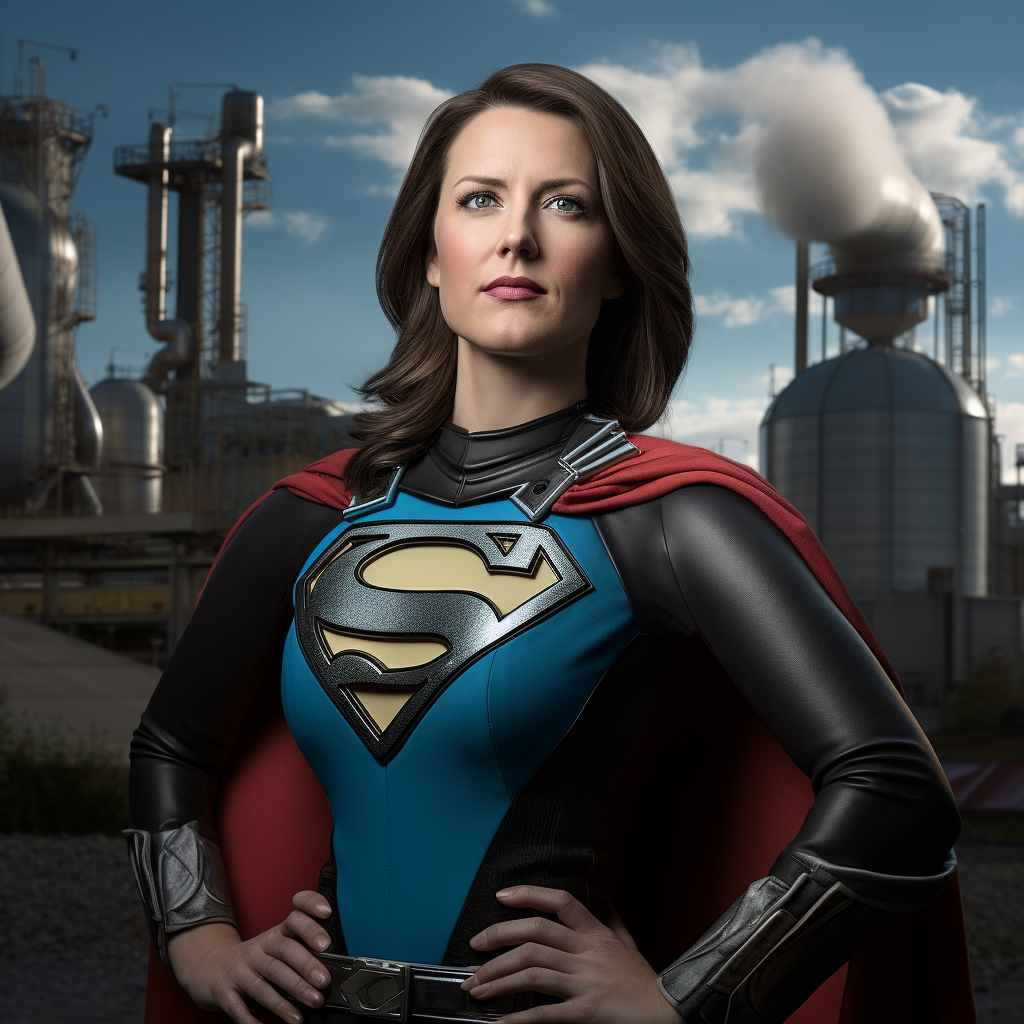 Danielle Smith Superhero Oil Gas Girl