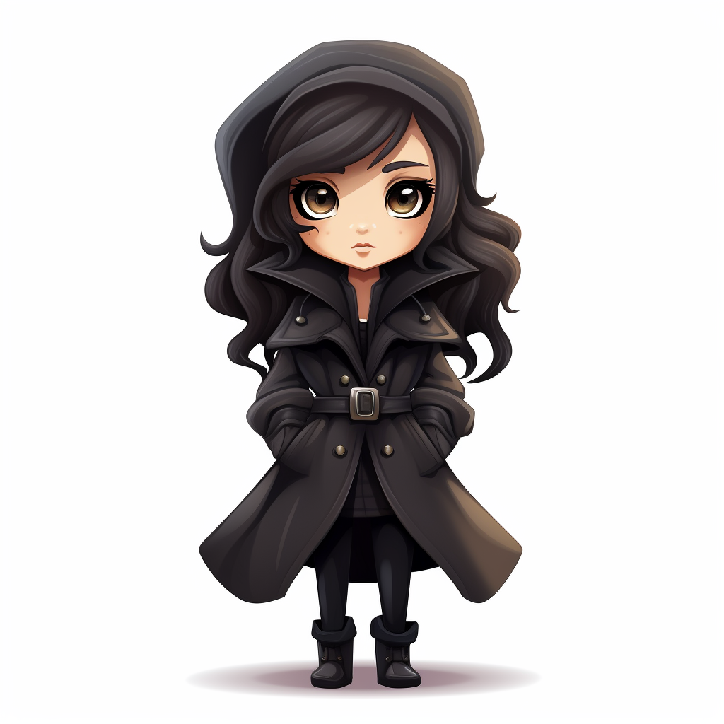 Fashionable dark coat on white background