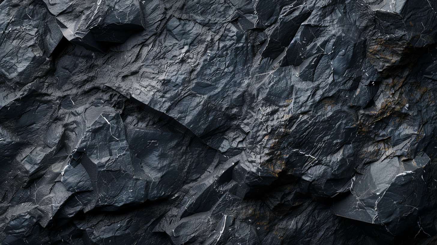 Dark gray rock surface top view