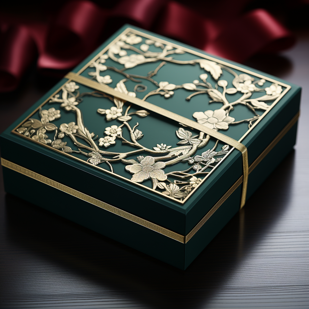 Dark Green Chinese New Year Gift Box