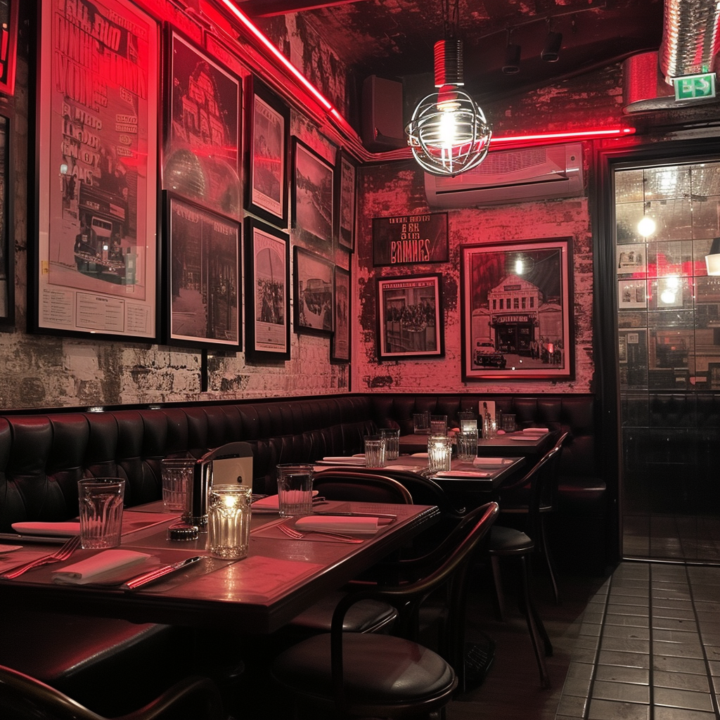 Dark Soho London Basement Restaurant Seating