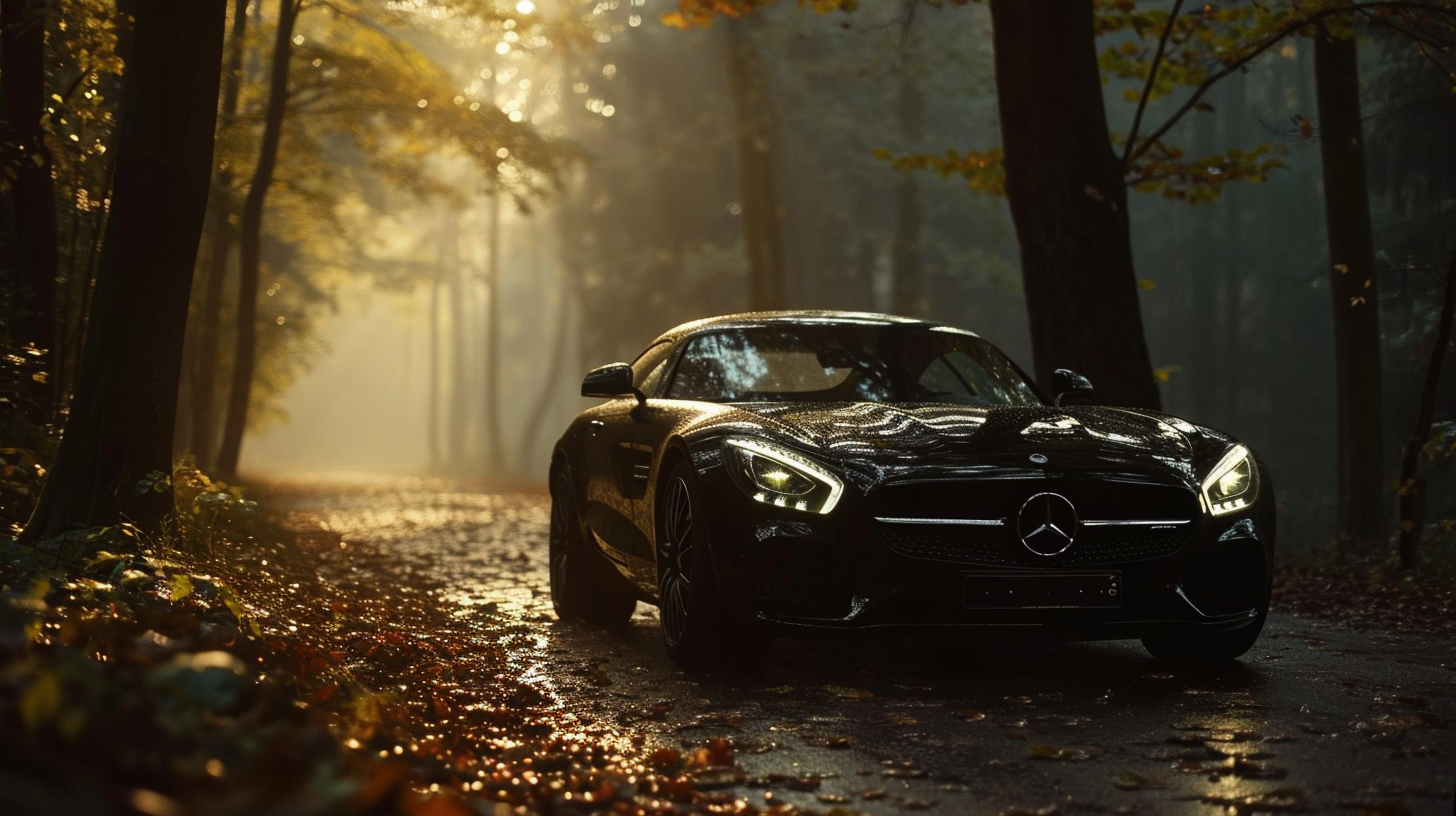 Scene with Mercedes AMG GT