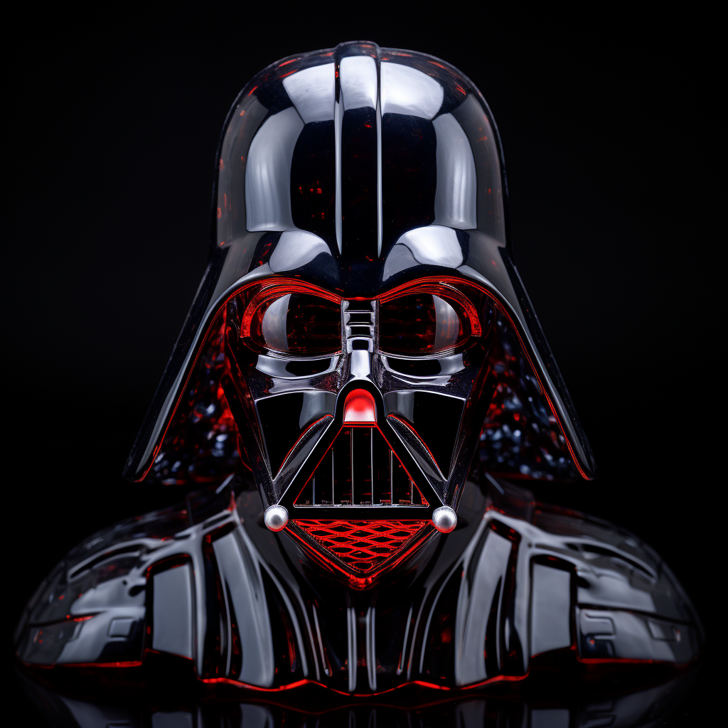 Glass sculpture of Darth Vader