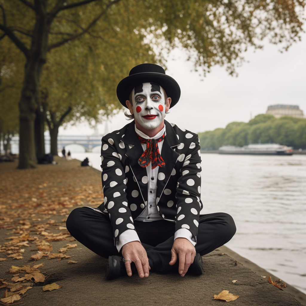 David Mitchell Mime Artist Thames