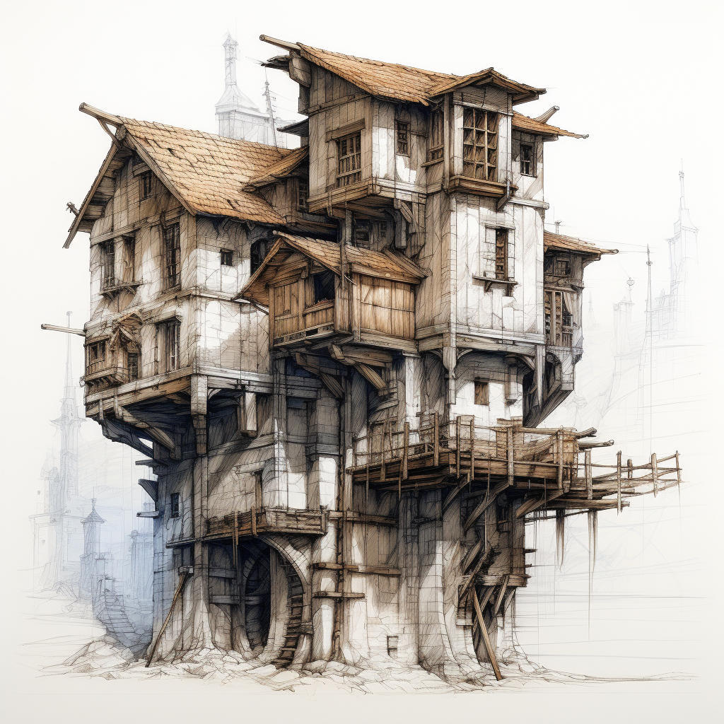 Building Unfinished Look Sketch