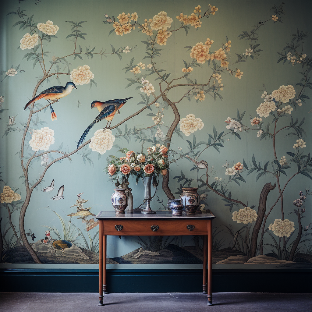 Beautiful de Gournay Wallpaper with Chinoiserie Design