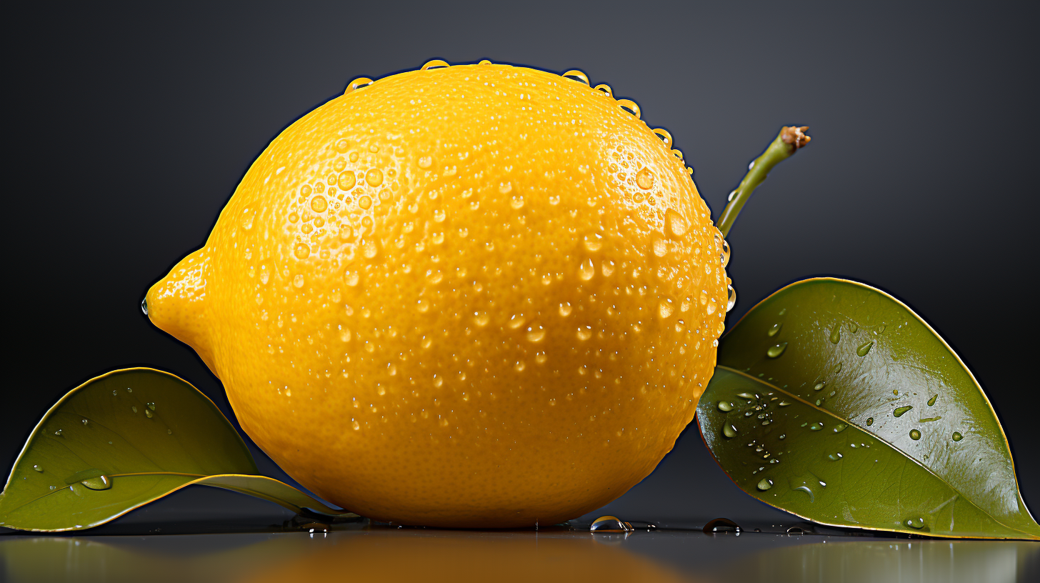 Decaying Lemon on White Background