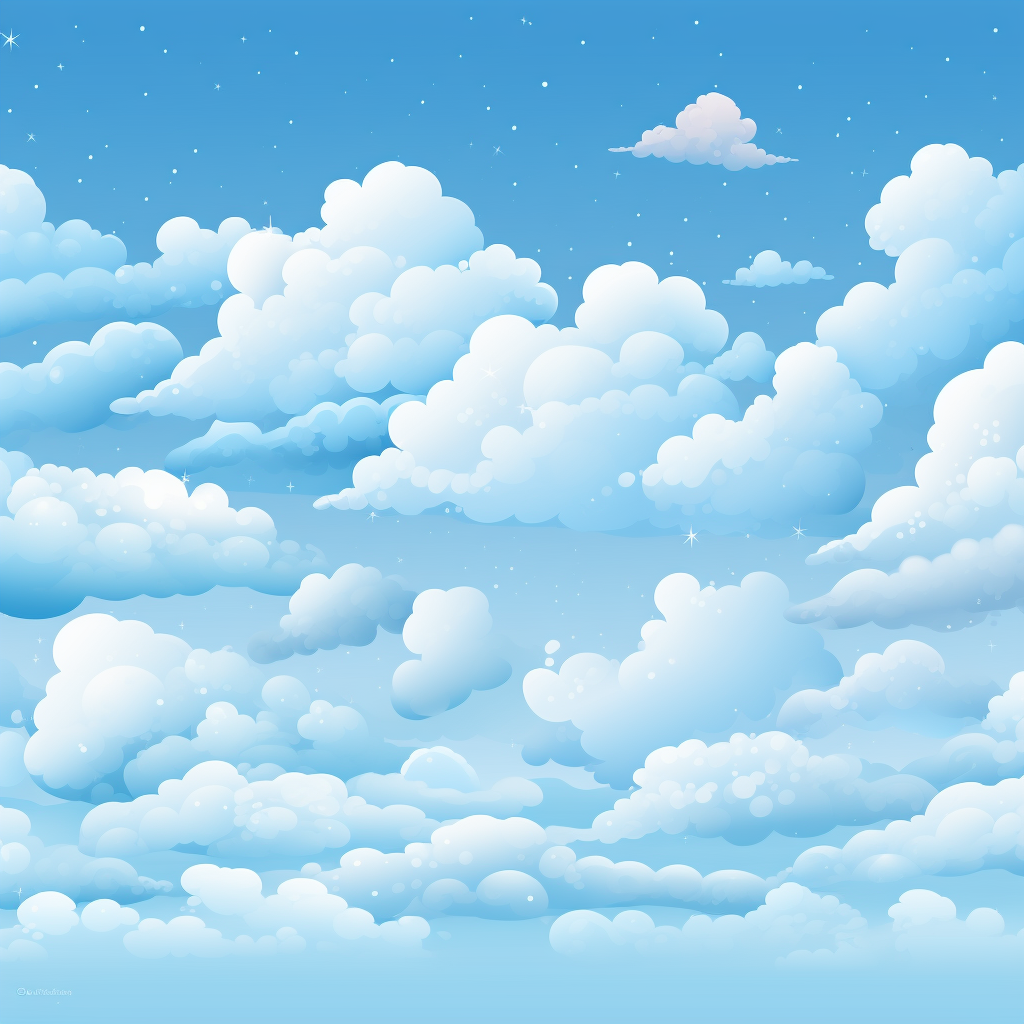 Tranquil clouds in light blue