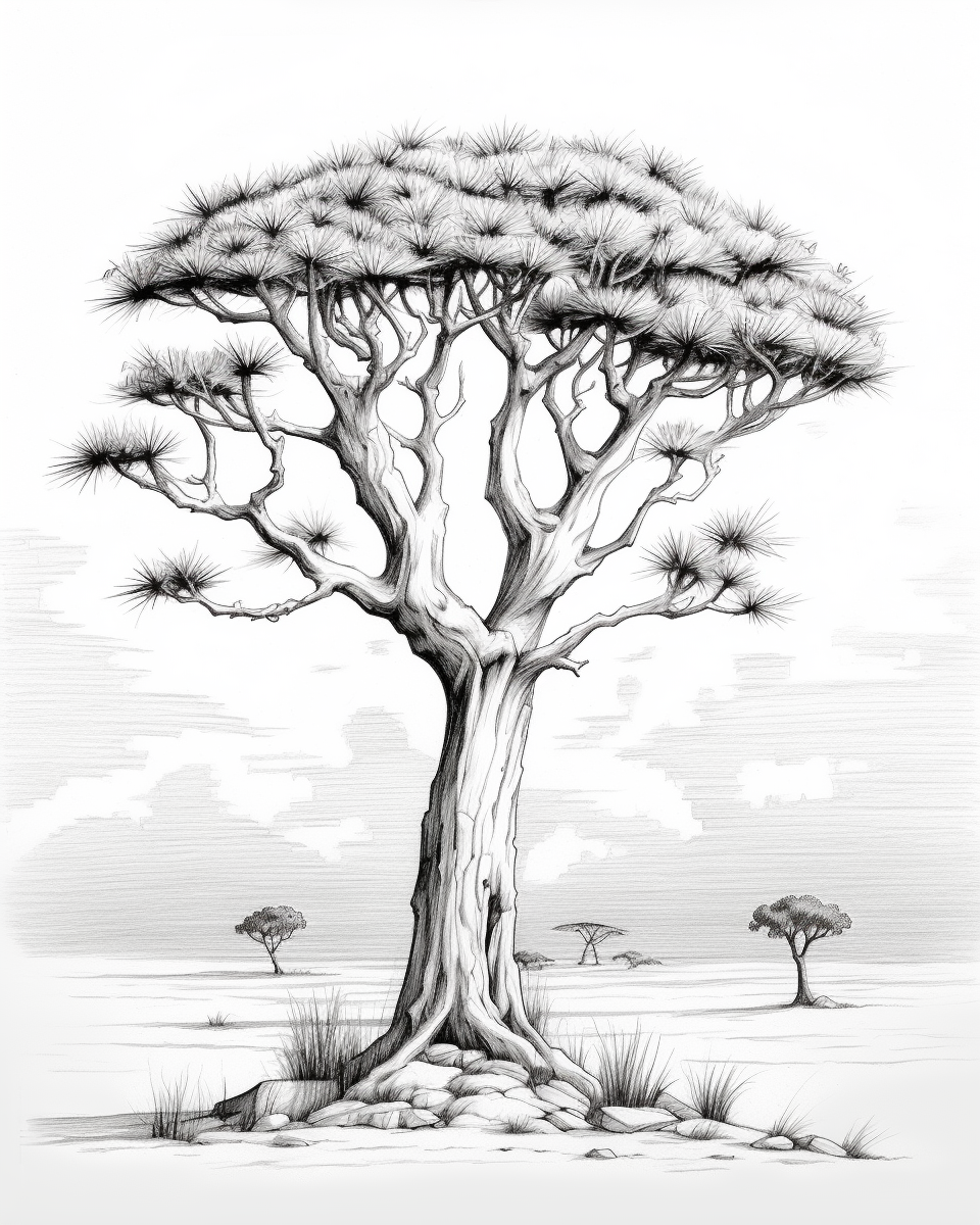 Sketch of a Fanciful Desert Tree