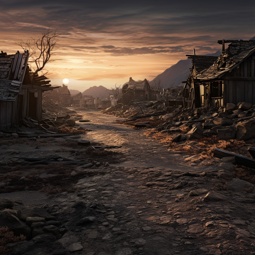 Desolate Outskirts Village Ruins