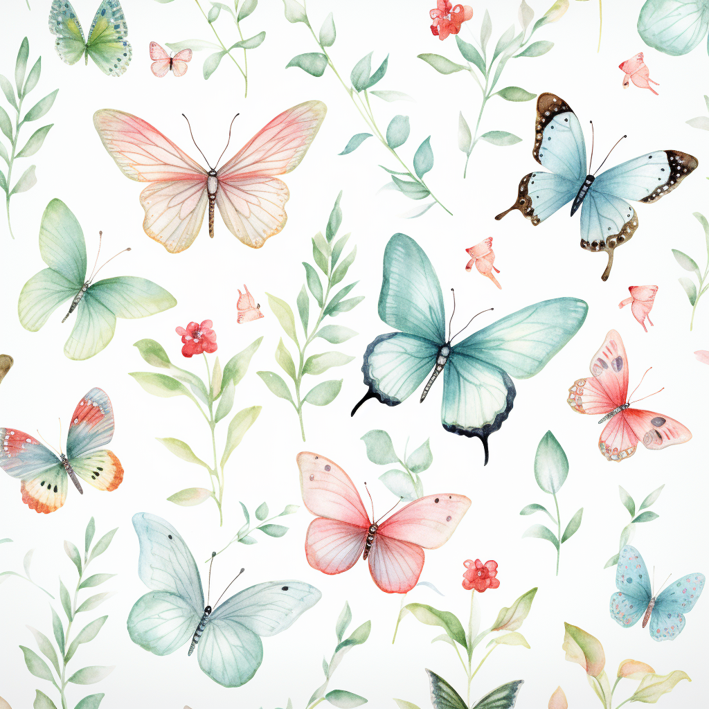 Beautiful butterflies in soft color flight