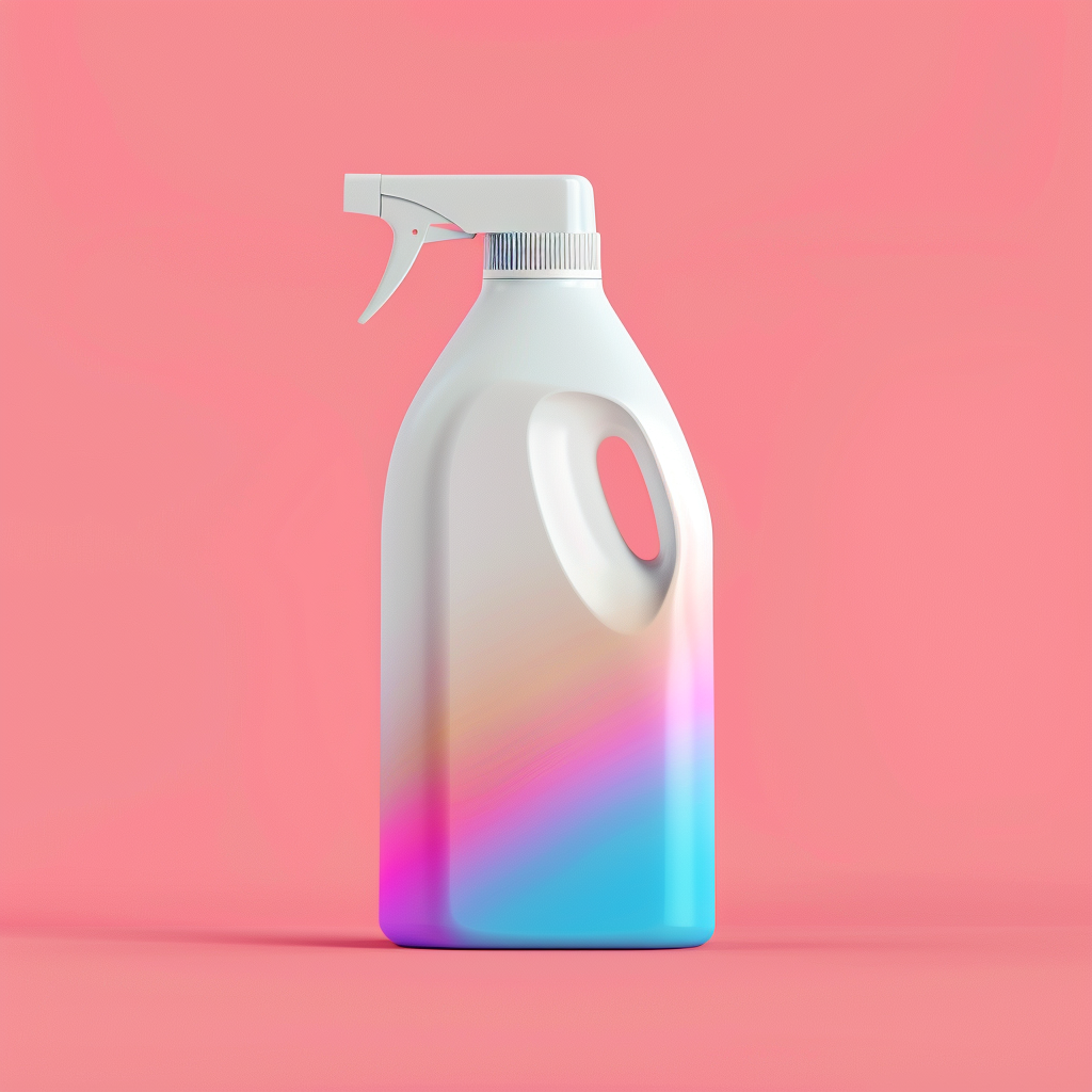 Detergent bottle on white background