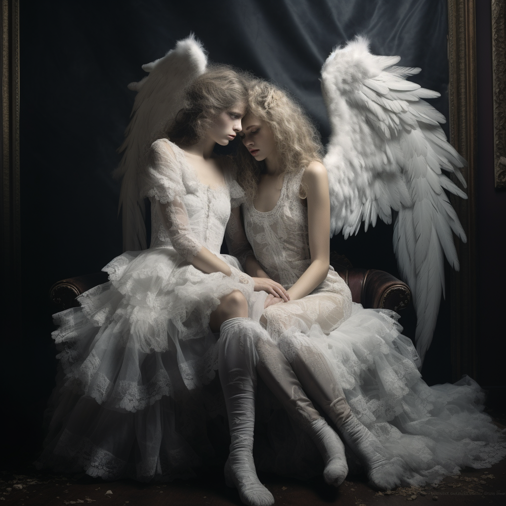 Surreal Love of Two Angels