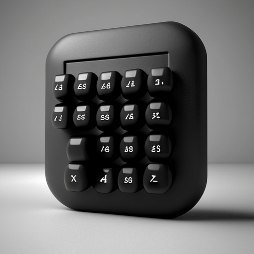 Digital keypad with modern minimalistic shape