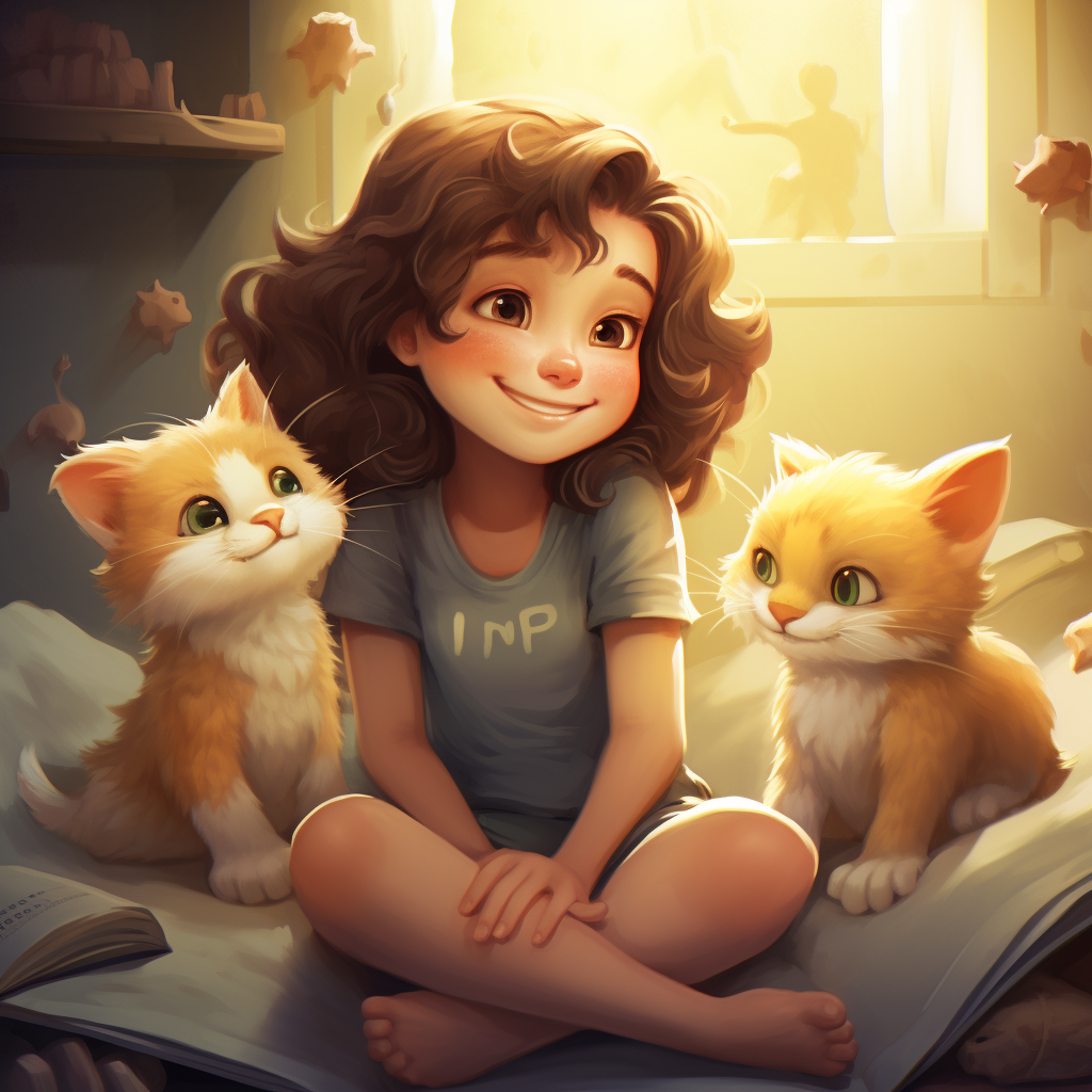 Adorable dimples in cute illustration