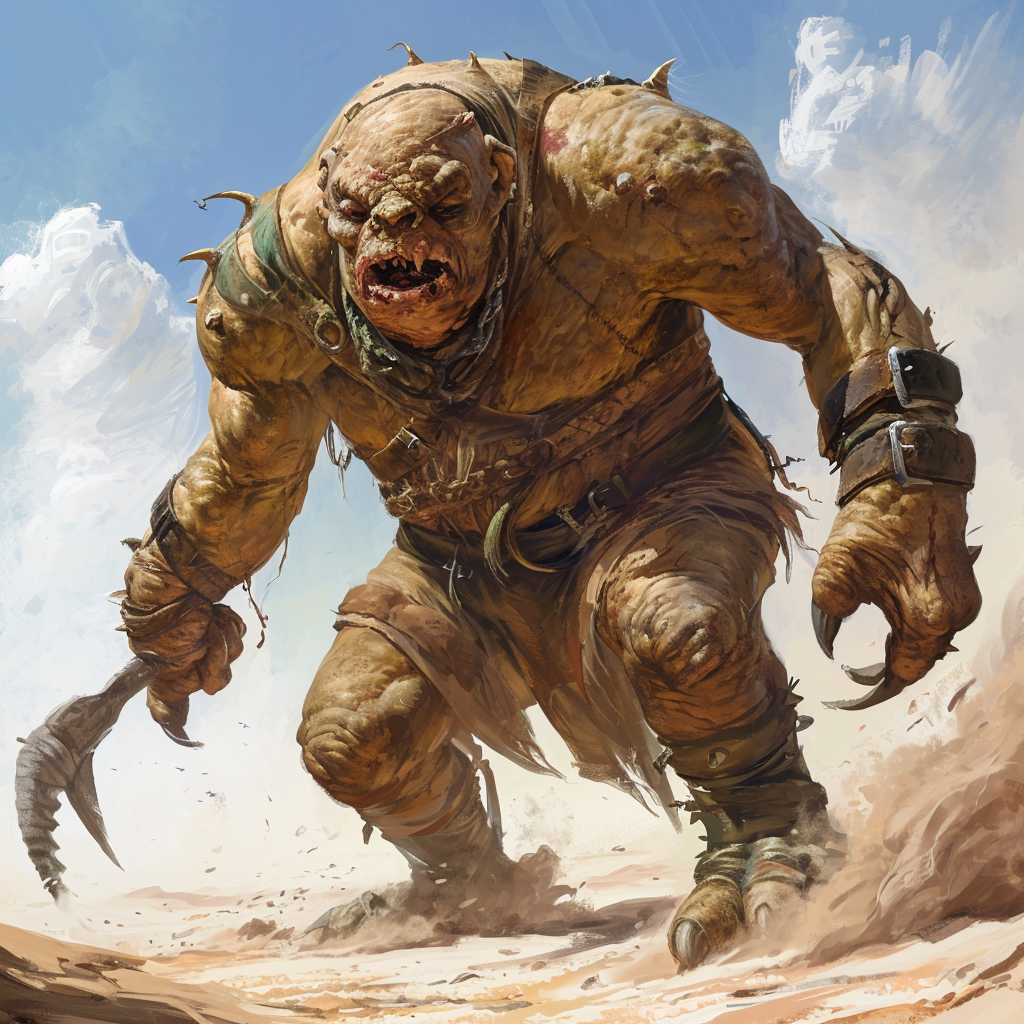 D&D Ogre in Desert