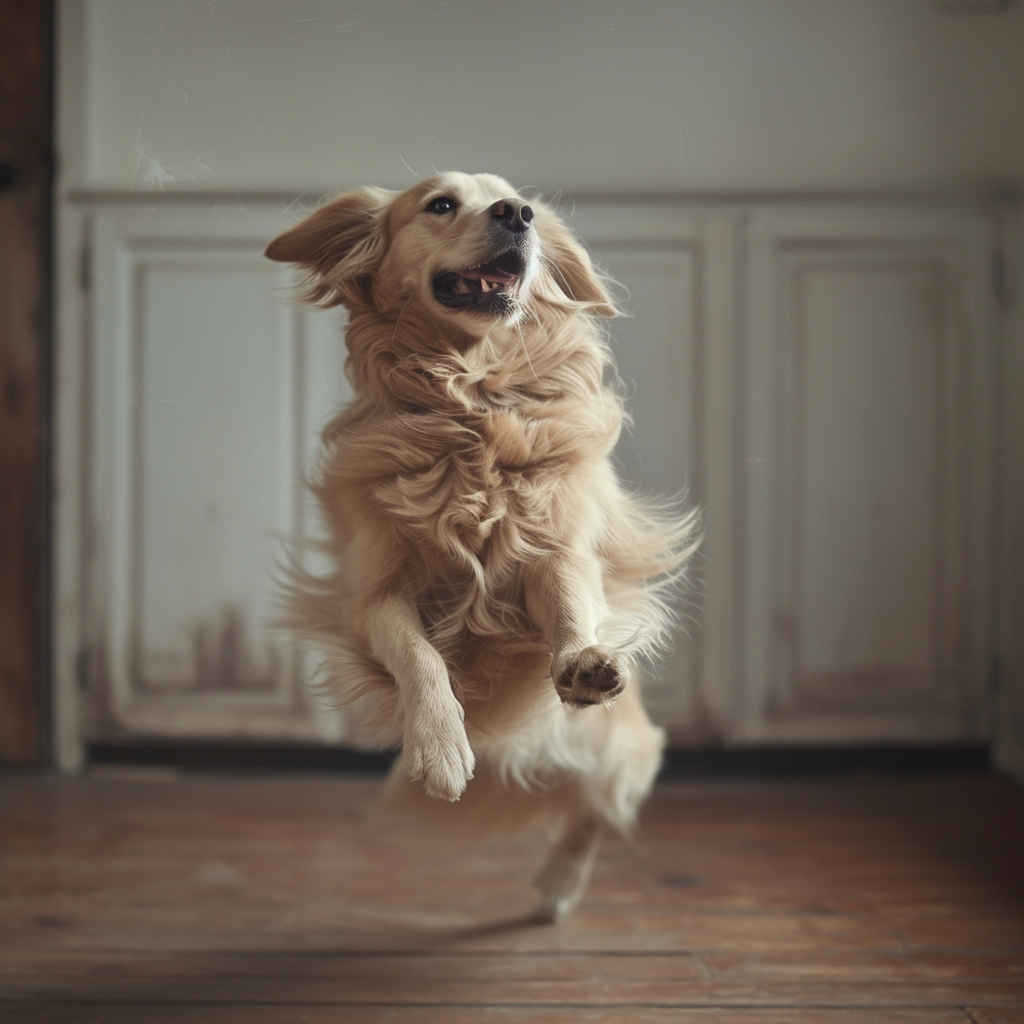 Dog dancing photo