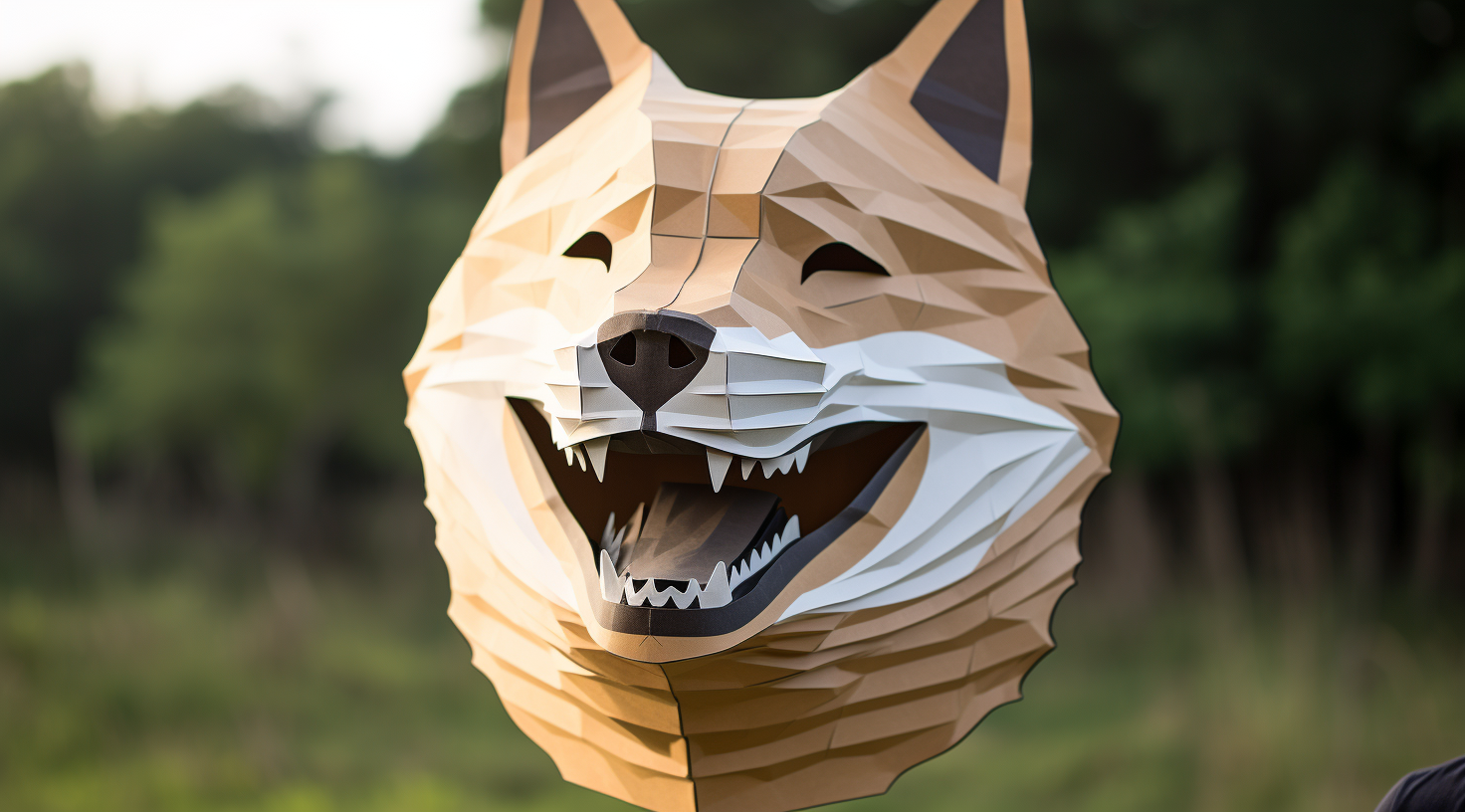 Comical stretched Doge meme head