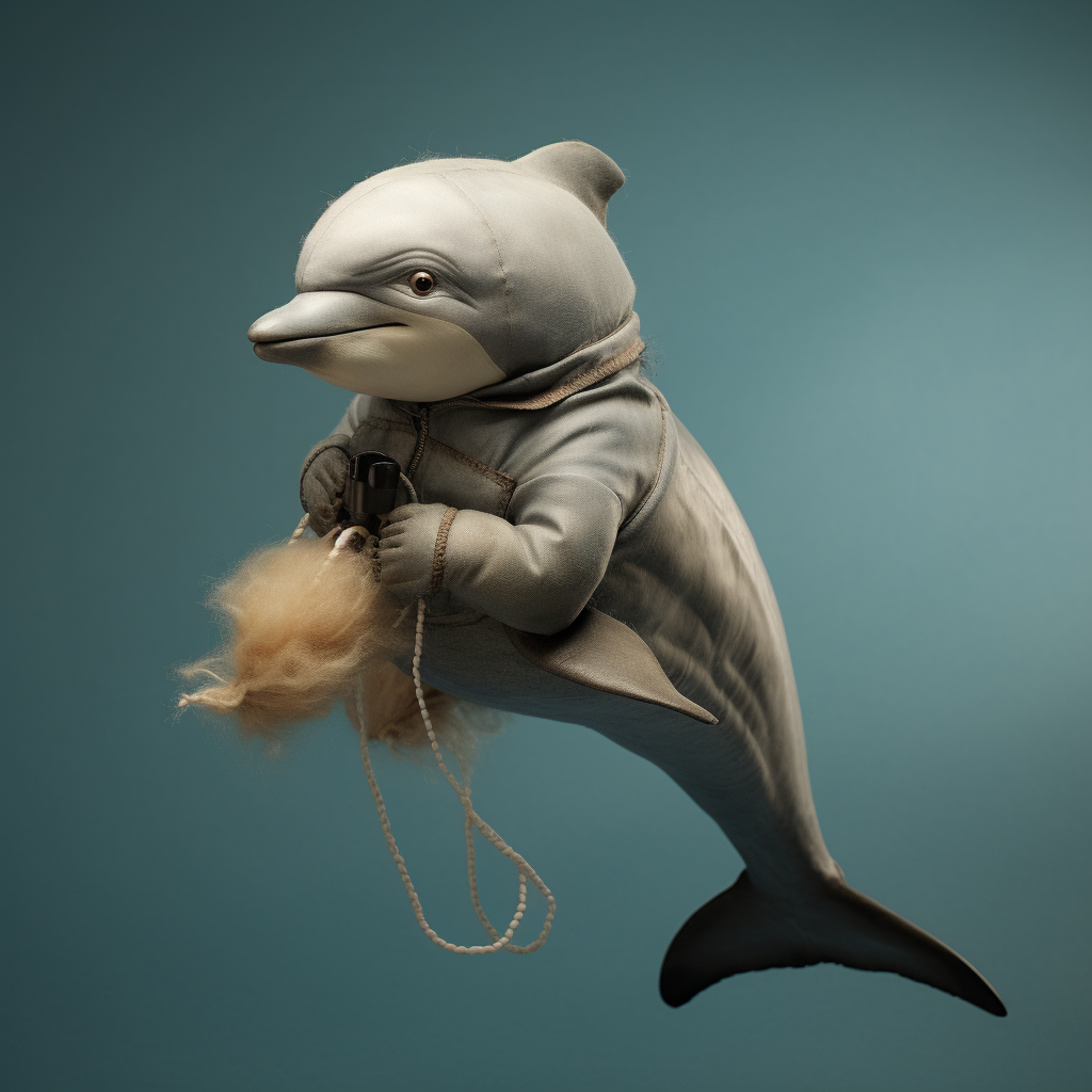 Cute dolphin plush toy for children