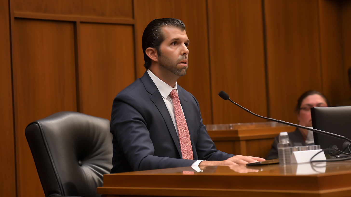 Donald Trump Jr. joking during testimony