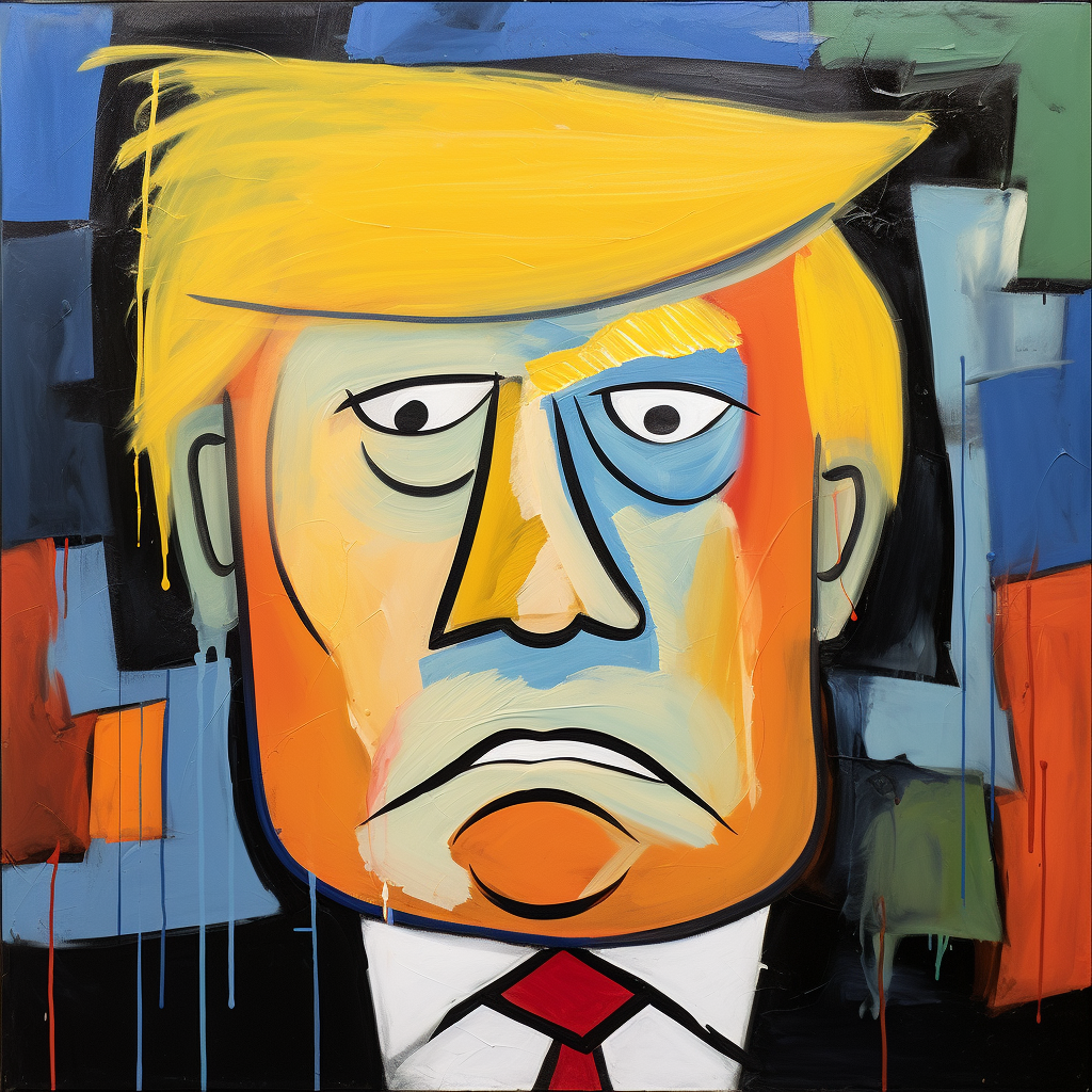 Artistic depiction of Donald Trump