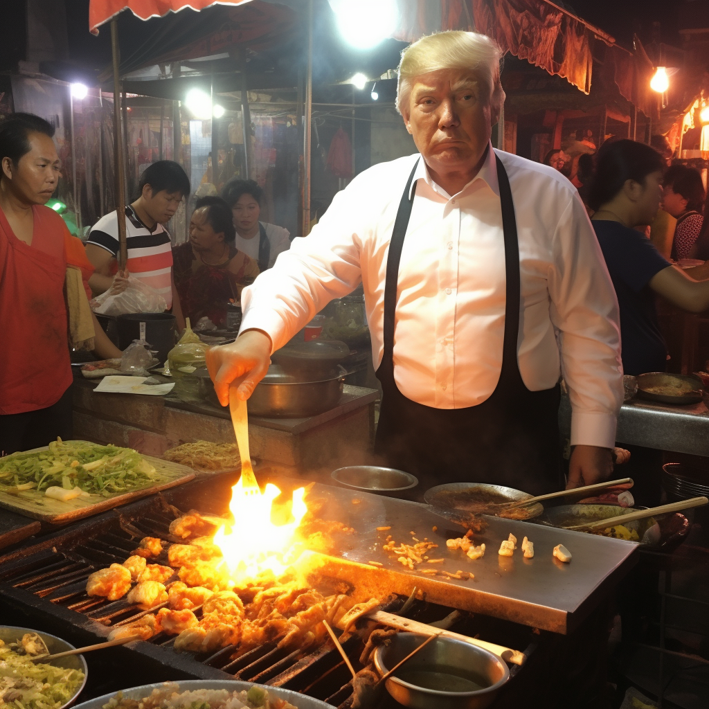 Donald Trump as Vietnamese Street Food Chef