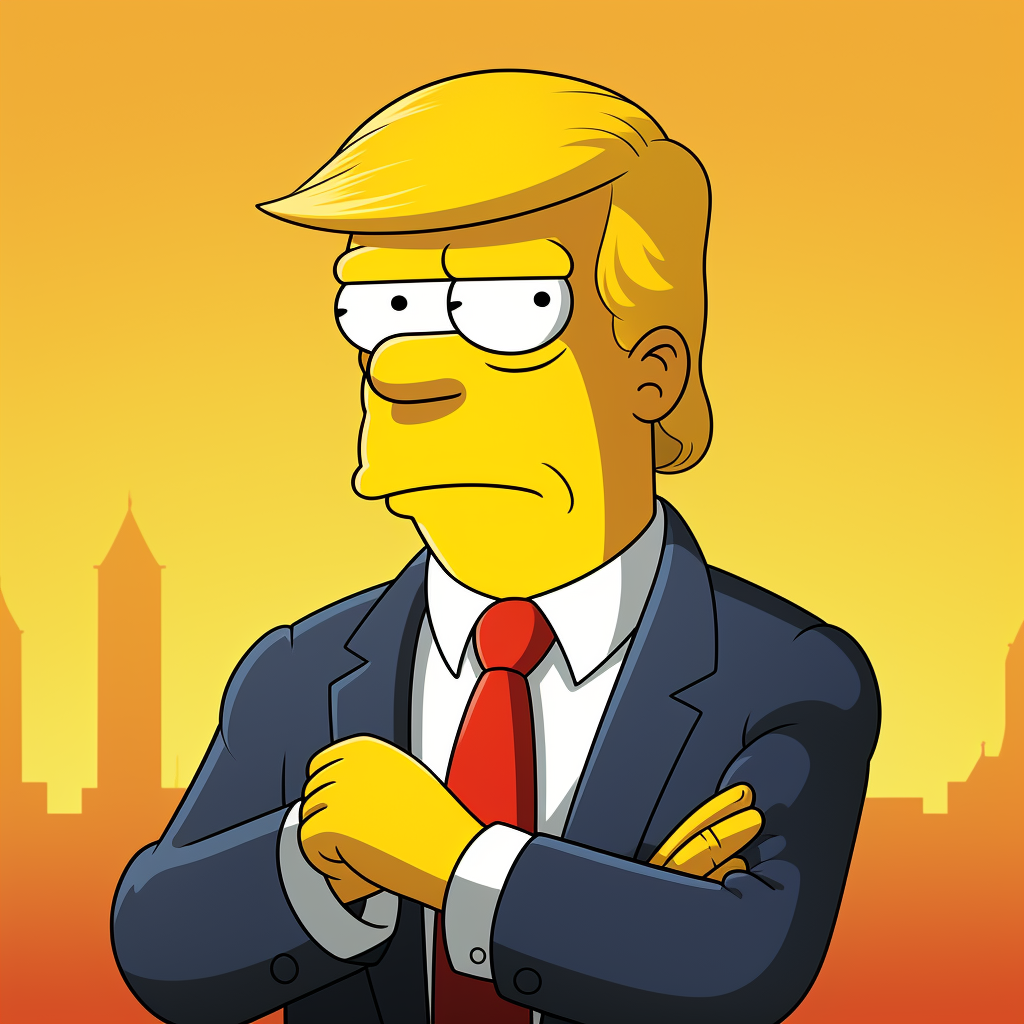 Donald Trump Simpsons Character Icon