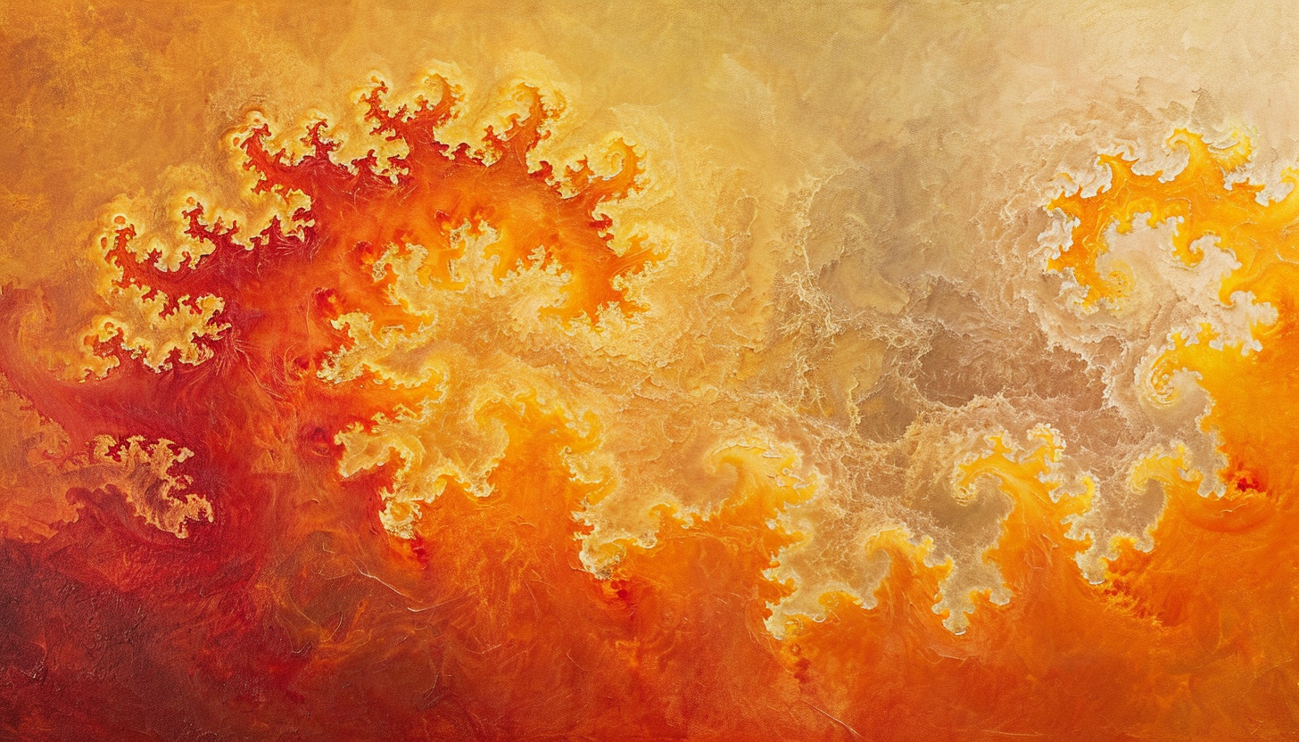 Dragon Curve Fractal Oil Canvas