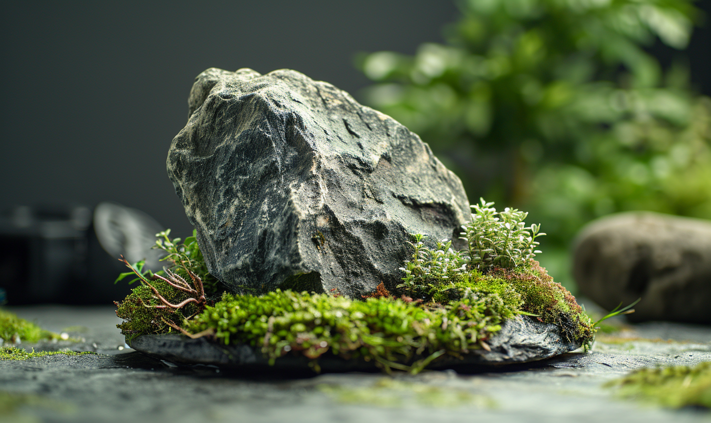 Drone Studio Photography Prop Rock Moss Grass