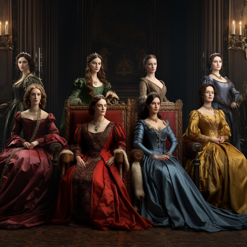 Duchesses on Thrones in House Colors