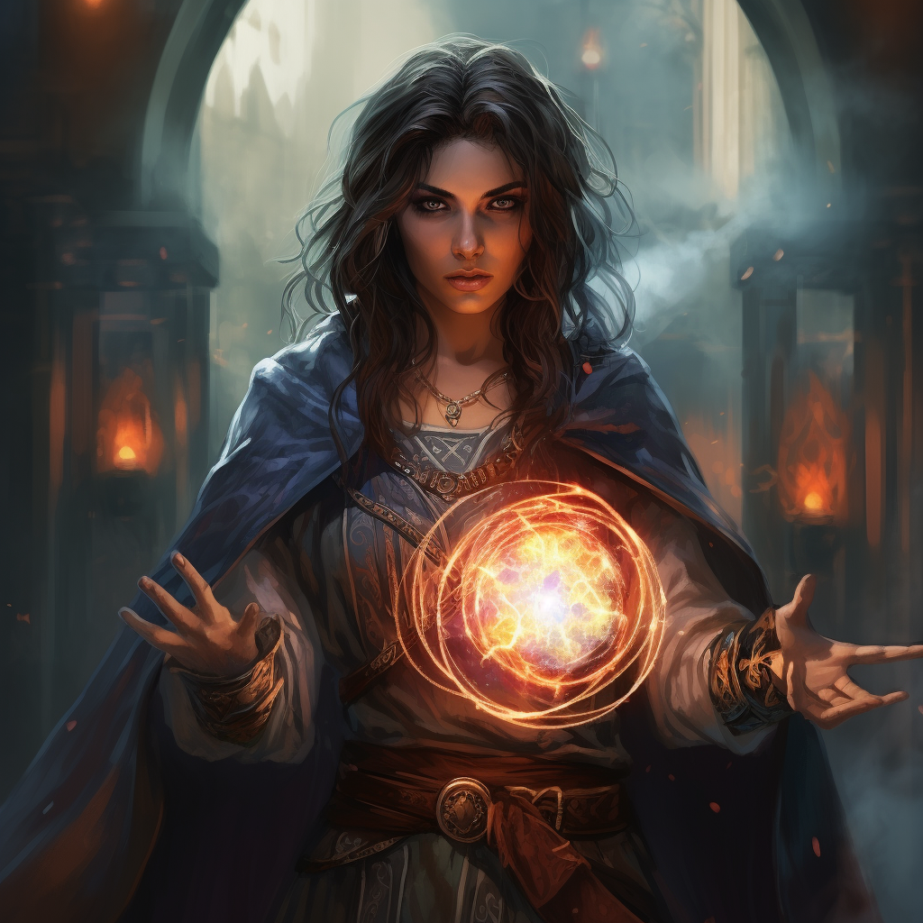 Dungeons and Dragons Mage casting spells