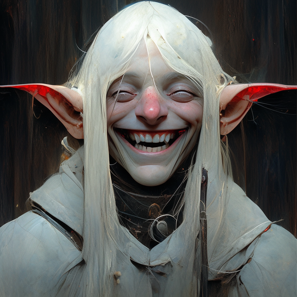 Smiling dutiful young human wife in realistic DnD style