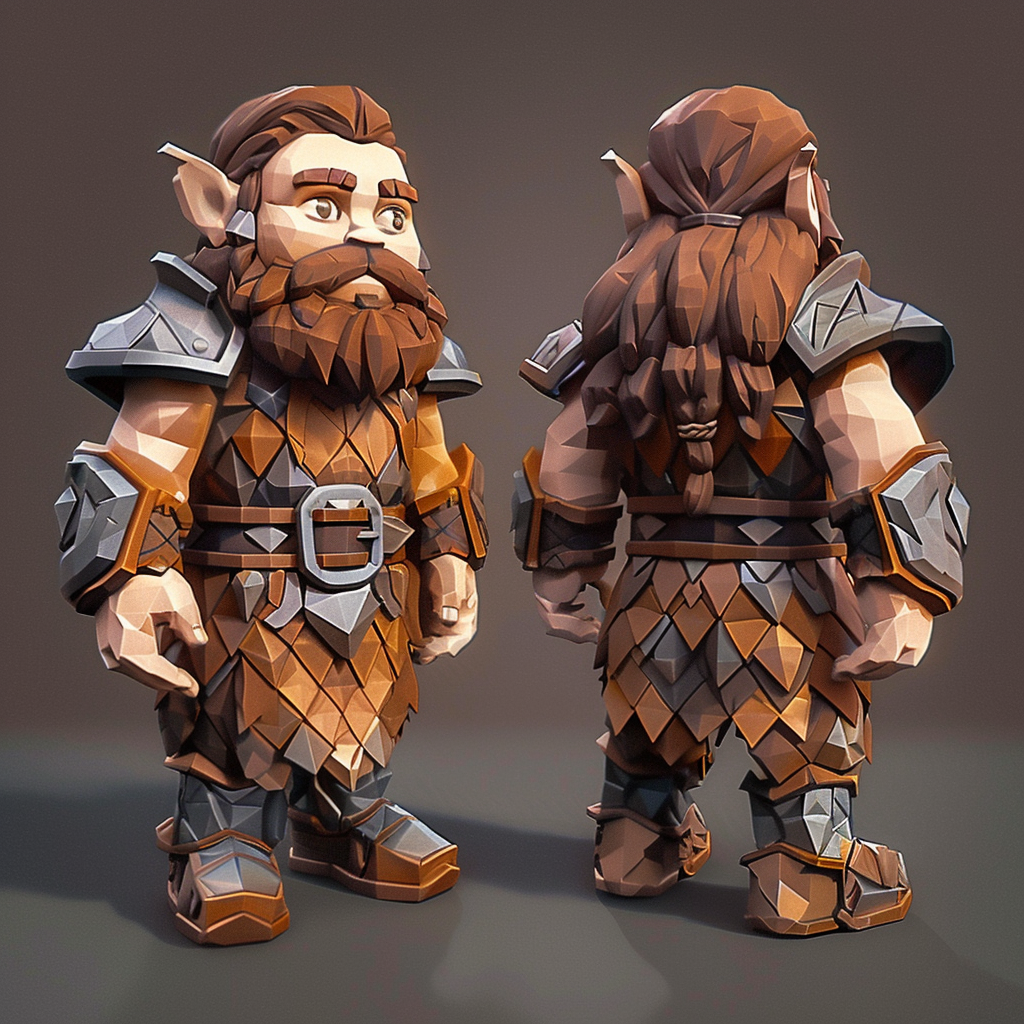 Dwarf Armor Set Unity Game