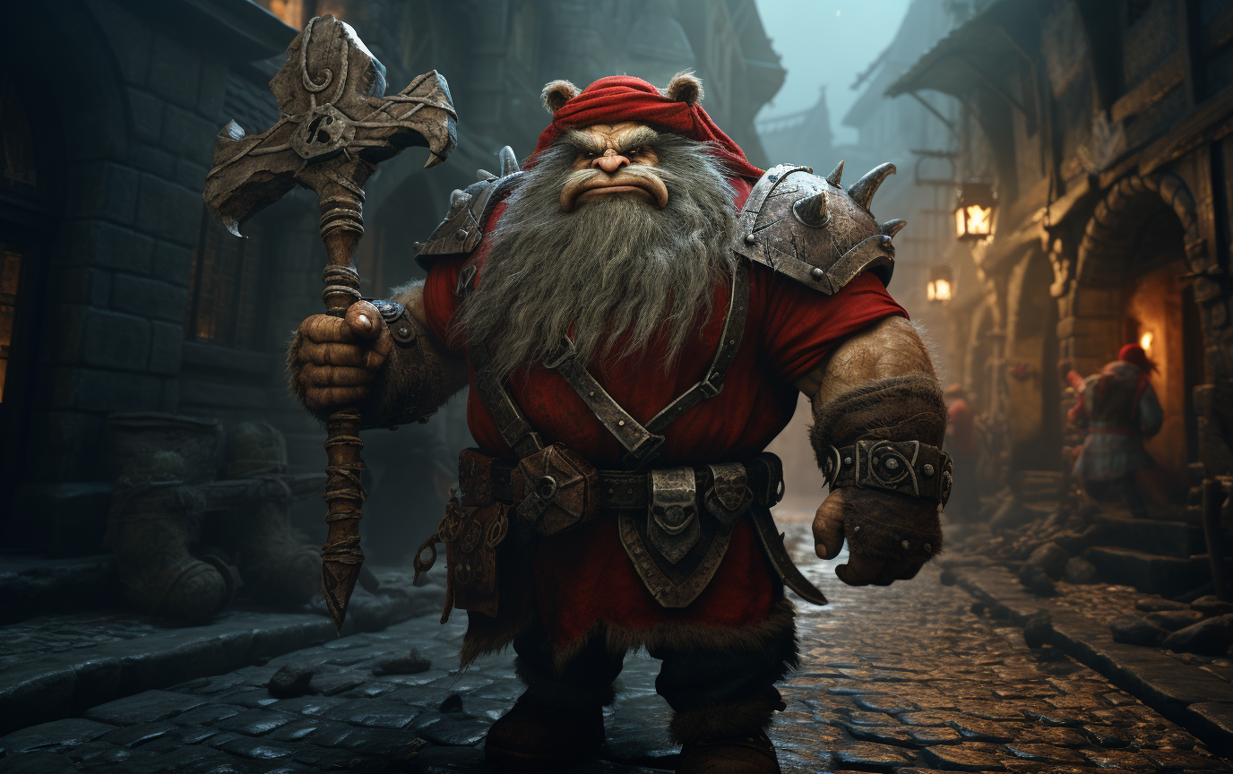 dwarf troll slayer with red crest