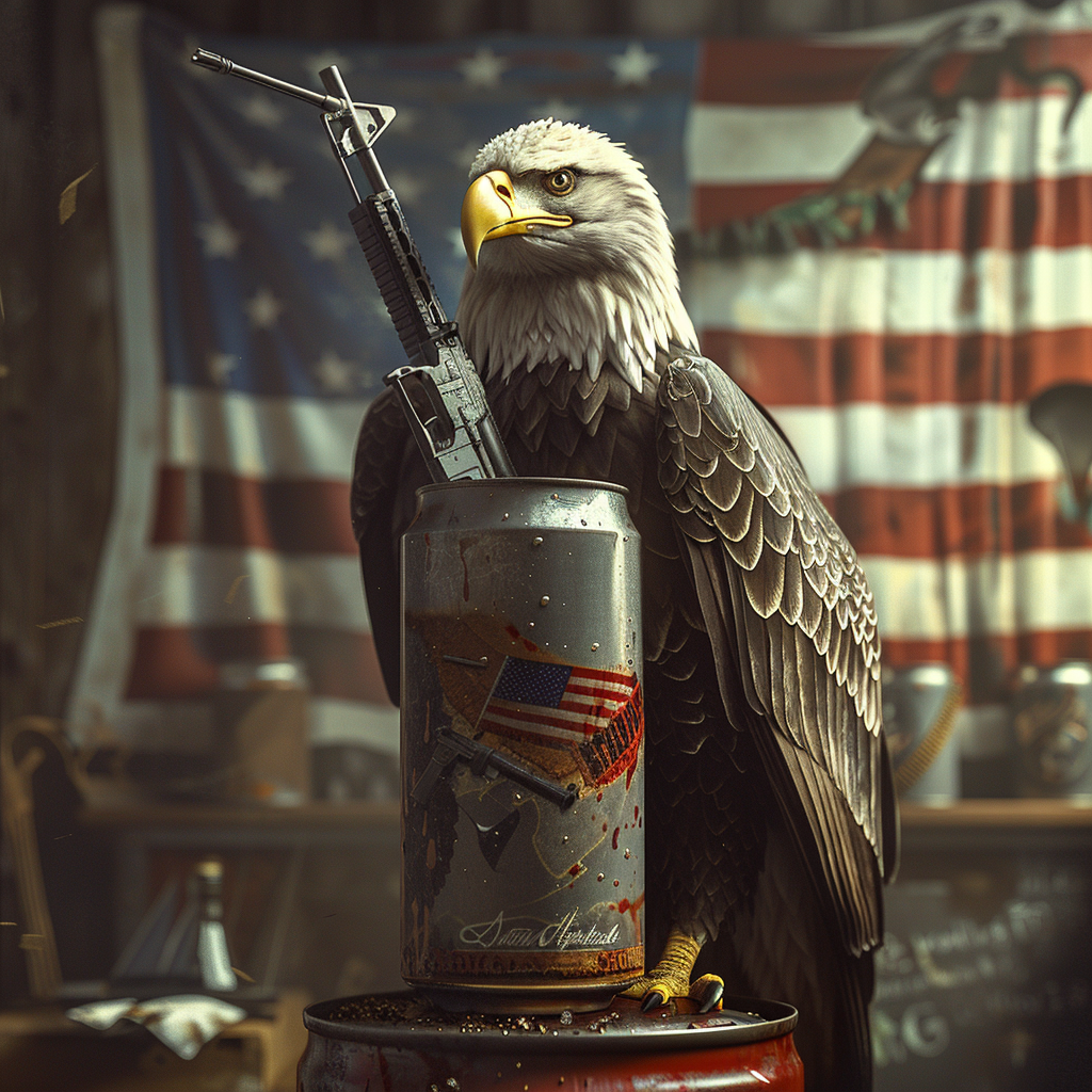 Bald Eagle AK47 Can Flag