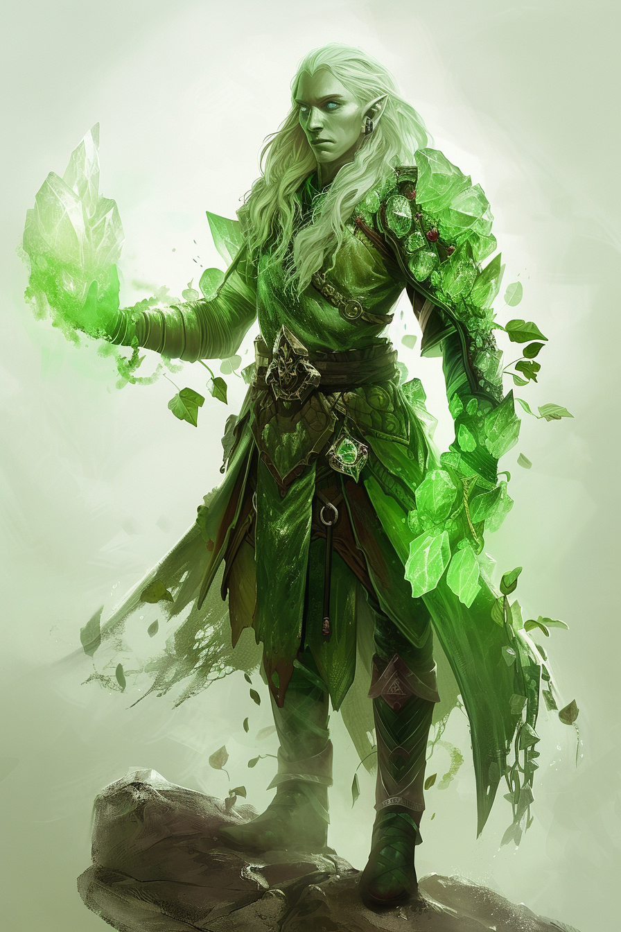 Earth Jenasi DND Jade Stone Crystall Hairs