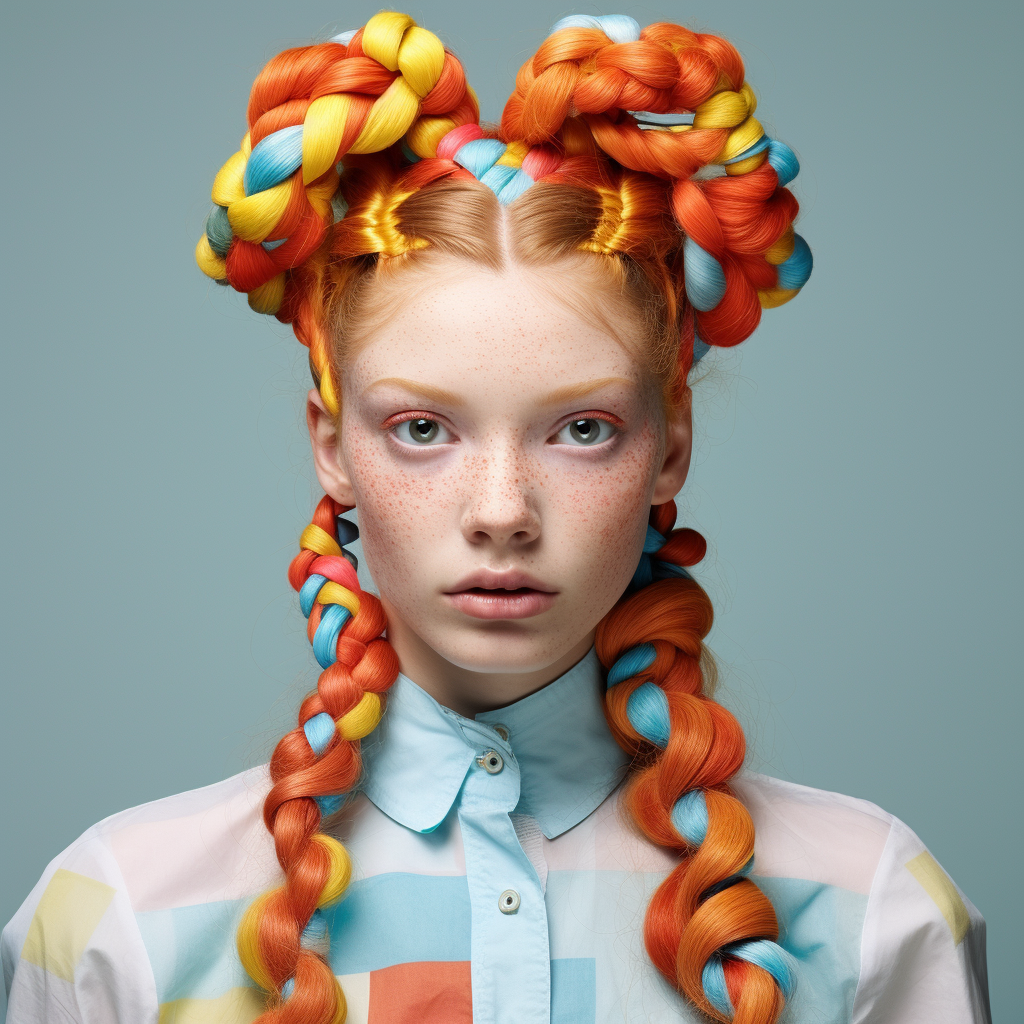 Fun and Playful Pippi Longstocking Hairstyle